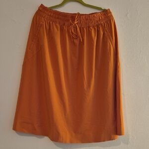 Athleta Orange A-Line Skirt